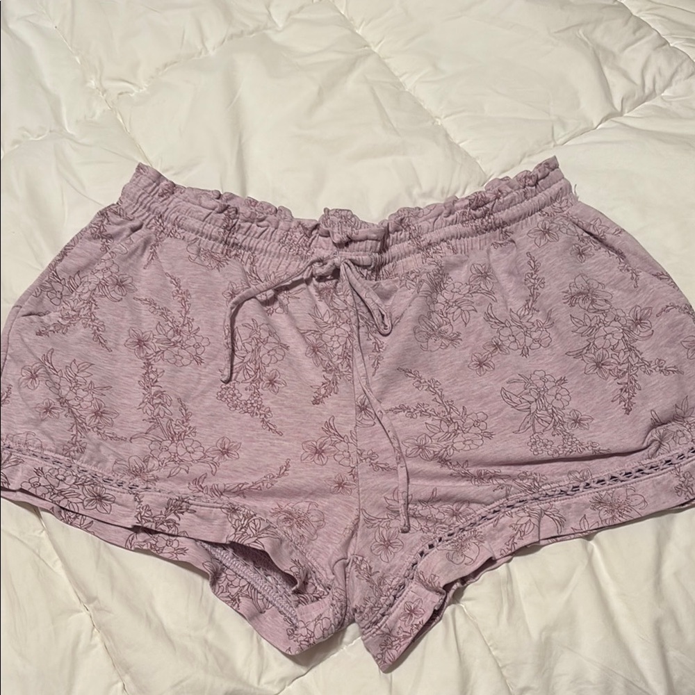 La Vie En Rose Lilac Floral Sleep Shorts